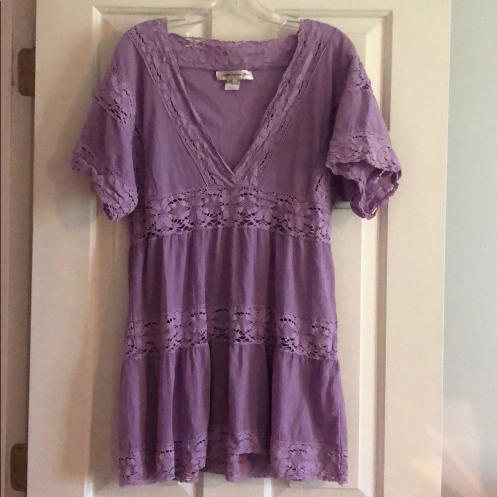 Nanette Lepore purple swim cover up